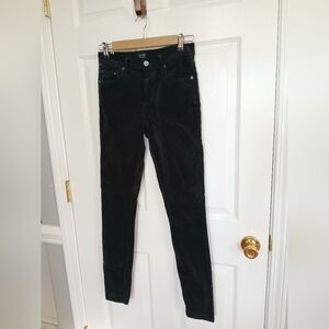 Women's Black Citizens Of Humanity Rocket High Rise Skinny Sueded Pants Size 26